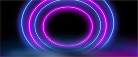 Obraz farebných kruhov (120x50 cm)