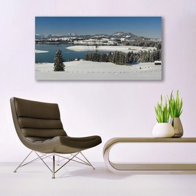 Obraz plexi Jazero sneh príroda hory 120x60 cm