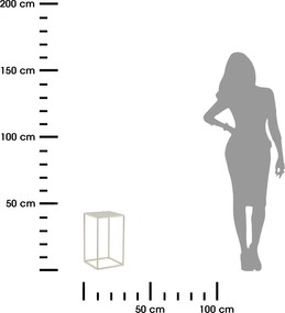 STOJAN NA KVETINÁČ SIMPLE 40X24X24 CM KRÉMOVÁ