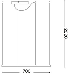 Ideal Lux - LED luster na lane ORACLE SLIM LED/44W/230V 3000K 70x70 cm čierna