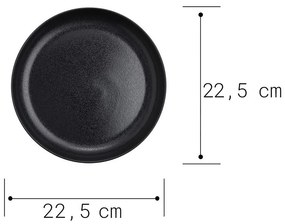 CASA NOVA Hlboký tanier 22,5 cm - čierna