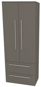 Mereo, Mereo Bino, kúpeľňová skrinka vysoká 163 cm, dvojitá, Multidecor, Lávovo sivá, MER-CN699LAS1