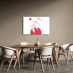 Obraz - Ružová florálna abstrakcia N⁰2 (90x60 cm)