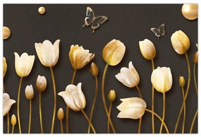 Obraz - Tulipány - abstraktné (90x60 cm)