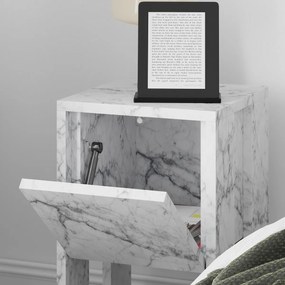 Nočný stolík Ema Carrara Marble