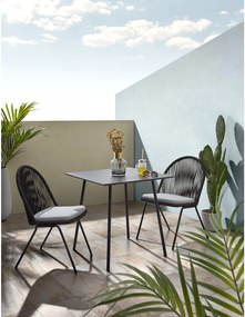 Čierny stôl Kave Home Ulrich, 75 x 75 cm