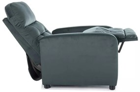 Polohovacie kreslo Lennox Velvet, zelená