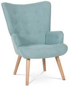 BONTEC Kreslo ušiak, modrá látka, AK-302 BLUE2 Farba: Šedá