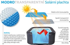 Marimex | Solárna plachta modro-transparentná pre štvorcové vírivé bazény 1,18 x 1,18 m | 10400342