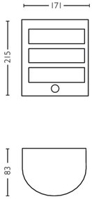 Philips-LED Vonkajšie nástenné svietidlo so senzorom PYTHON LED/6W/230V 2700K IP44