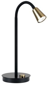 Orion - Stmievateľná flexibilná stolná lampa DOTTY 1xGU10/10W/230V čierna/mosadz