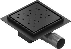 Mexen Flat-Q M12 štvorcová podlahová vpust 15 x 15 cm, čierny - 1710415