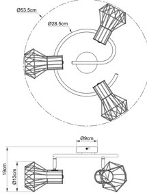 Globo 54017-3 - Bodové svietidlo PRISKA 3xE27/40W/230V
