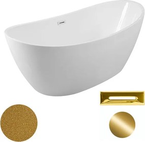 Besco Akrylátová voľne stojaca vaňa Ayla Glam Z 170x80 BESCO-Typ výpuste: Click-Clack s prepadom, grafit, BESCO-Rozmery: 170x80, BESCO-Farba: Biela/z…