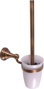Slezák - RAV WC kefa, miska keramická MORAVA RETRO - MKA0500SM, Stará mosadz (Bronz)
