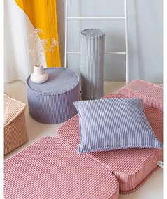 Modrý menčestrový detský pohovkový vankúš Block – Wigiwama