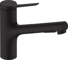 Hansgrohe Zesis M33, páková kuchynská batéria 150, vyťahovacia sprška, 2jet, čierna matná, HAN-74800670