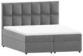 Sivá boxspring posteľ s úložným priestorom 140x200 cm Flip – Ropez