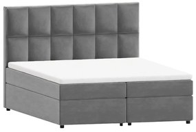 Sivá boxspring posteľ s úložným priestorom 140x200 cm Flip – Ropez