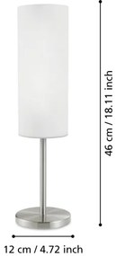 EGLO 85981 - Stolná lampa TROY 3 1xE27/60W