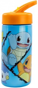 Športová fľaša na pitie Pokémon so slamkou