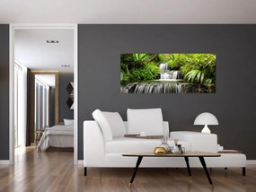 Obraz - Vodopád v dažďovom lese (120x50 cm)