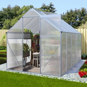 Skleník BestBerg SH-5 / 5,9 m² / 311 x 190 x 195 cm / strieborná