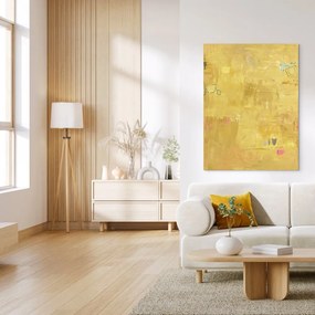 Ručne maľovaný obraz na plátne 88x118 cm Yellow Petite – Malerifabrikken