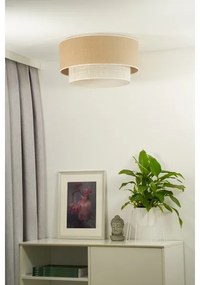 Duolla - Stropné svietidlo YUTE BOHO 3xE27/15W/230V pr. 60 cm hnedá/krémová