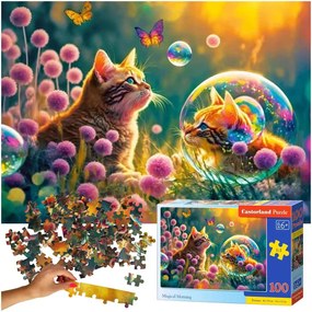 KIK CASTORLAND Puzzle 100 dielikov Magické ráno - mačka 6+