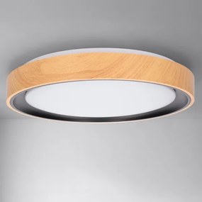 Brilagi - LED stmievateľné stropné svietidlo FLOCO LED/48W/230V pr. 40 cm drevo/čierna+DO