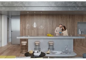 Luster na lanku DEMI 1xE27/60W/230V biela