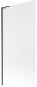 Mexen Next L, 1-krídlová vaňová zástena 90 x 150 cm, 6mm sklo námraza, grafitový profil, 895-090-000-03-30-66