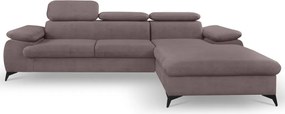 Rohová sedacia súprava Scala, staroružová látka, pravý roh