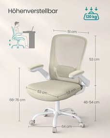 Ergonomická kancelárska stolička v farbe ovsená béžová