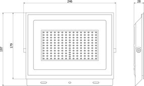 Mexen Luxpro+ LED reflektor, 100W, studená - 6500K, 11000 lm, čierna - L231-100-65-70