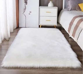 TZ Biely obdĺžnikový koberec Sheep Rozmer: 80x140 cm