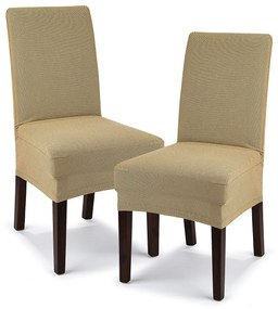 4Home Multielastický poťah na stoličku Comfort béžová, 40 - 50 cm, sada 2 ks