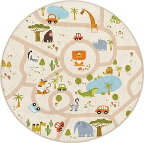 Prateľný detský hrací koberec ø150 cm Savana Ride – Mila Home