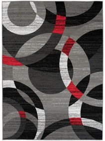 Kusový koberec PP Alex sivočervený 220x300cm