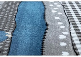 Detský kusový koberec Na farme sivomodrý 180x270cm
