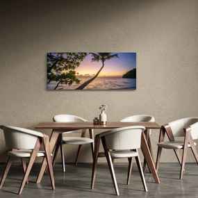 Obraz palmy na pláži (120x50 cm)