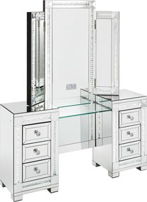 XXXLutz TOALETNÝ STOLÍK, strieborná, 151/40,5/183 cm Xora - Toaletné stolíky - 001047017501