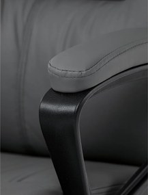 Kancelárske kreslo PEDRO — ekokoža, sivá