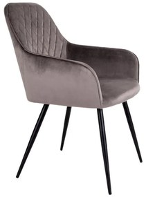 Dizajnová jedálenská stolička Gracelyn, sivohnedý zamat