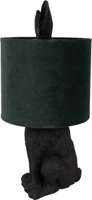 Table Lamp Rabbit ? 20x43 Cm Black Green Plastic - 20,00 cm