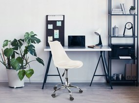 JU Otočná stolička IGER, plastové sedadlo, biela farba