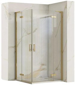 Sprchový kút Hugo Rea K6609 90x90x200,5 gold brush