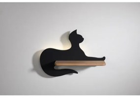 LED Detské nástenné svietidlo s poličkou BLACK CAT LED/5W/230V