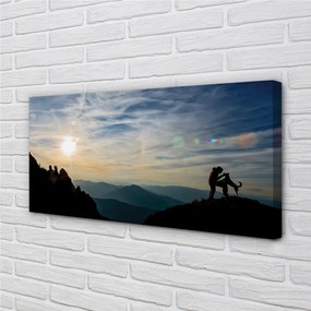 Obraz na plátne Muž salašnícky pes 125x50 cm